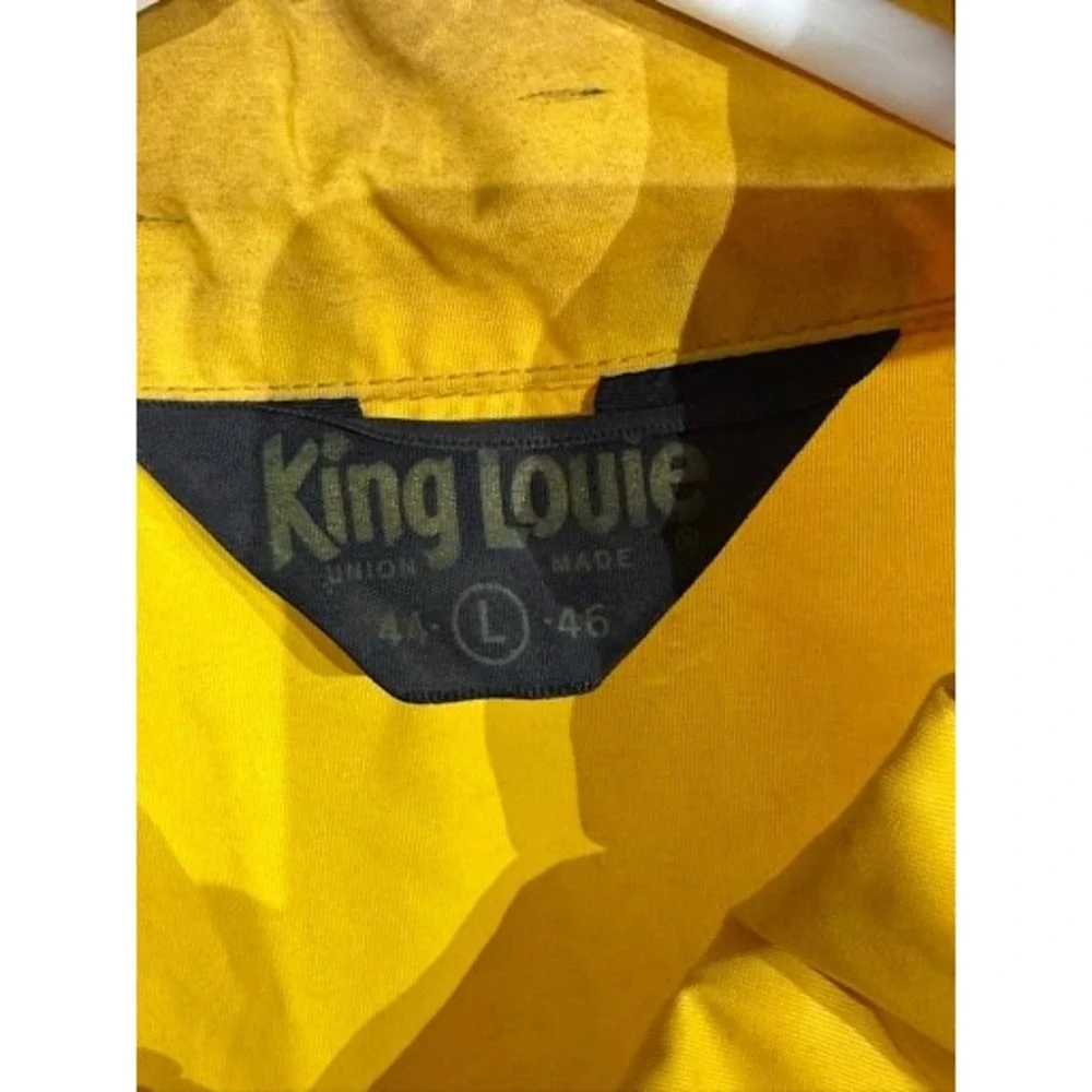 Vintage King Louie Coach Jacket 1973 Buccaneer Bass Club Yellow Large 44-46